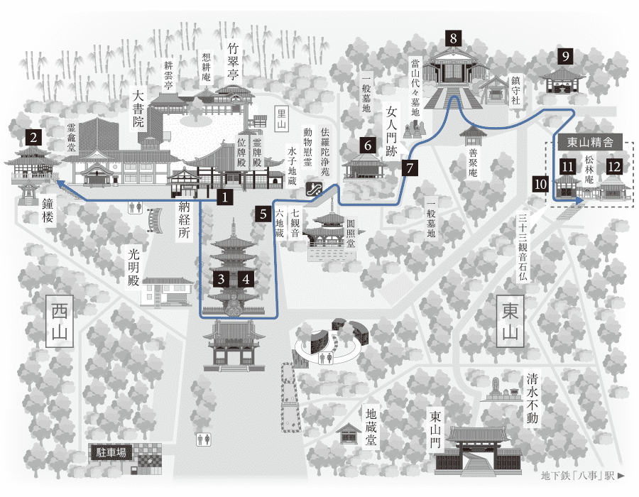 境内案内地図 信仰を辿る